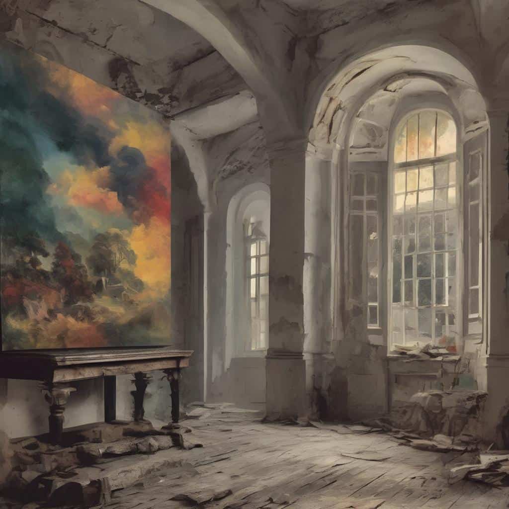 Αποκατεστημένο παλιό κτίριο με φθαρμένα τοιχώματα και παράθυρα, εμβληματική τέχνη και δημιουργοί του μέλλοντος.